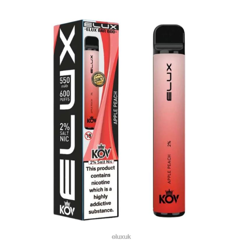 Elux Bar Legacy Series Disposable Vape | Elux Vape Near Me 88J6B103 Apple Peach