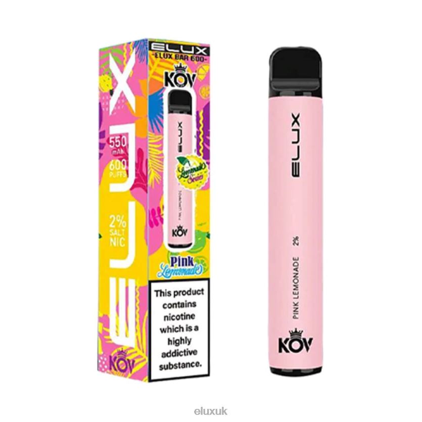 Elux Bar Lemonade Series Disposable Vape | Elux Vape UK 88J6B104 Pink Lemonade