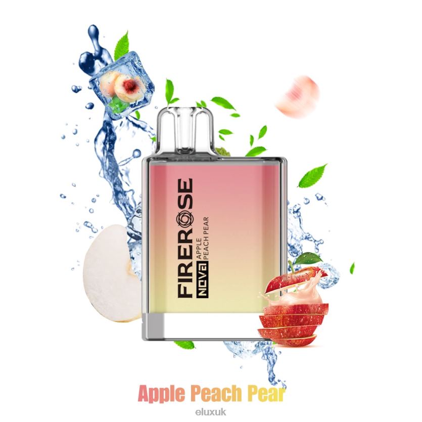 Elux Firerose Nova 600 Puffs Disposable Vape | Elux Vape Juice UK 88J6B20 Apple Peach Pear