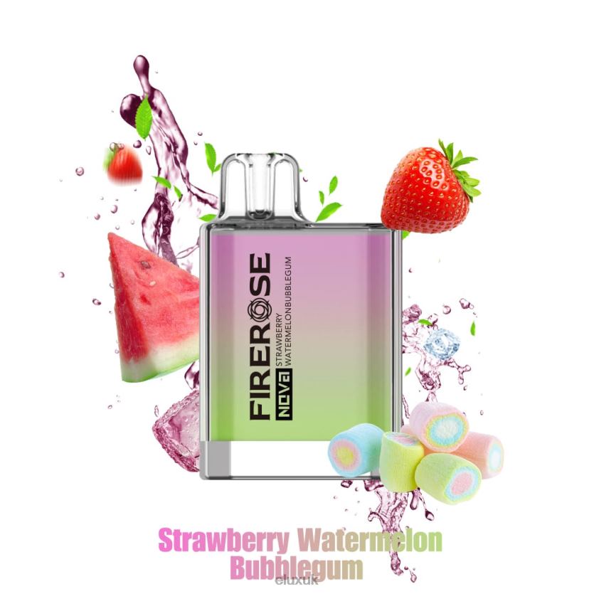 Elux Firerose Nova 600 Puffs Disposable Vape | Elux Vape UK 88J6B24 Strawberry Watermelon Bubblegum